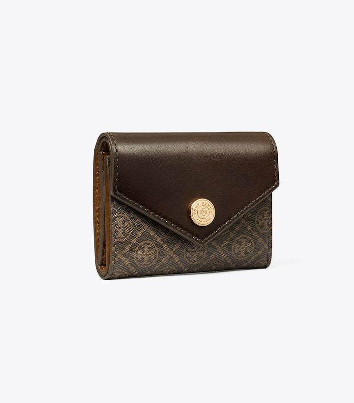 T Monogram Coated Canvas Small Envelope Wallet - French Press
