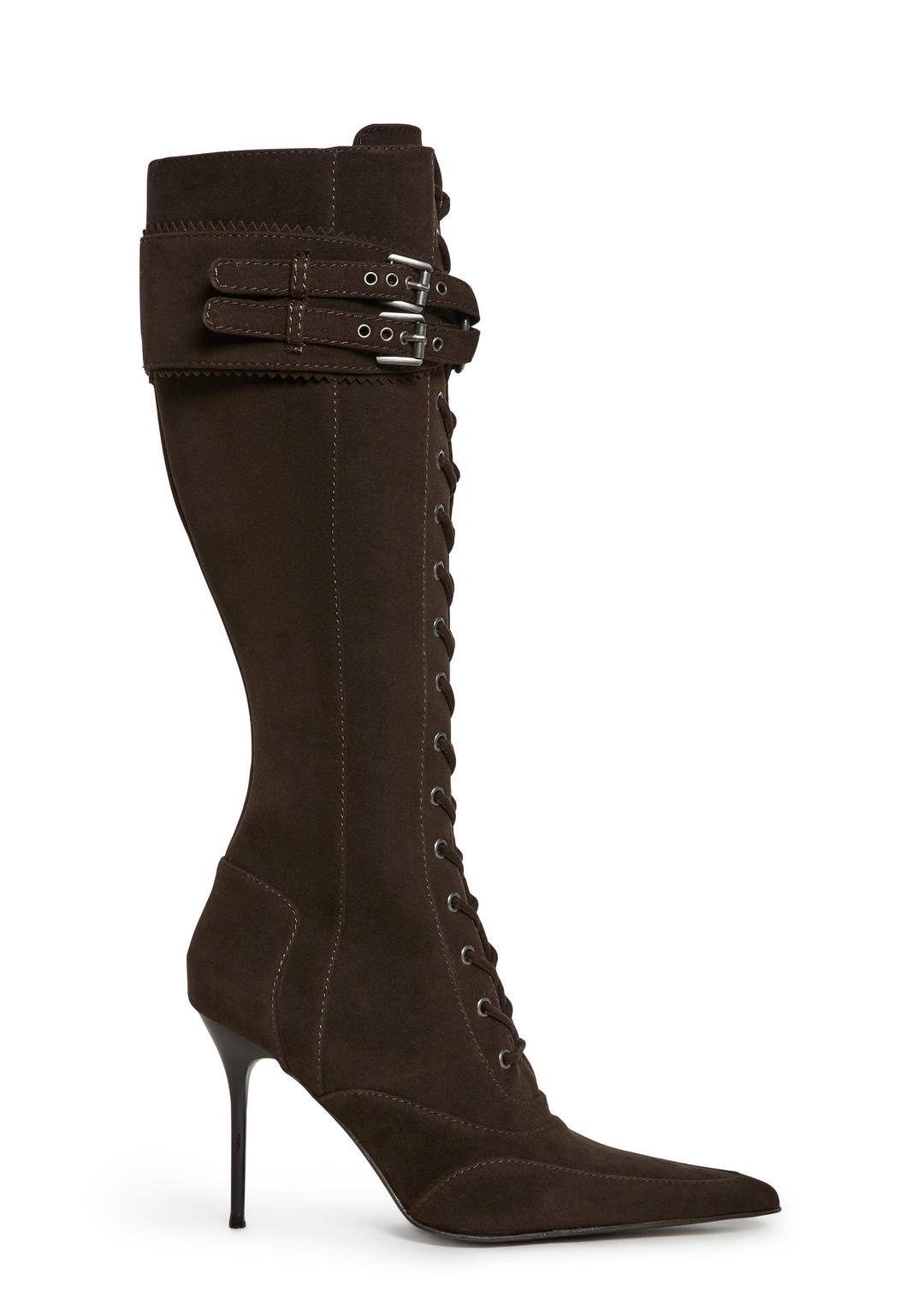 Total Bewitcher Lace-Up Boots - Brown - DARK BROWN / US 5
