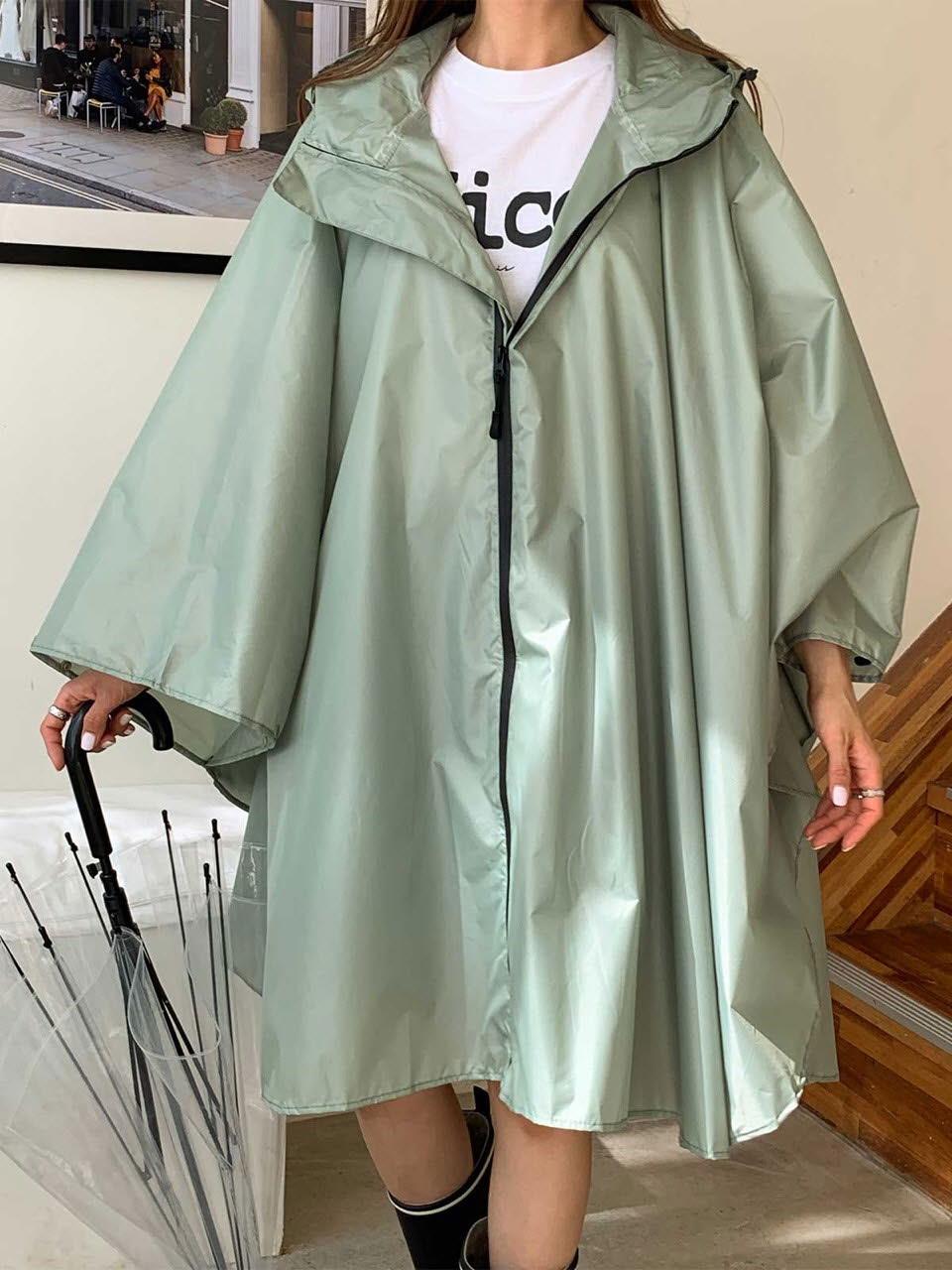 여성 레인코트 성인 어른 판초 우비 예쁜 패션 골프 장마 비옷 우의 2컬러