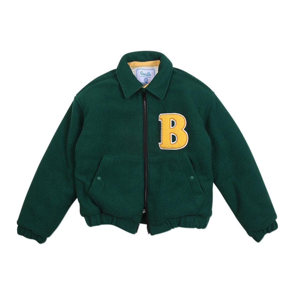FLEECE COACH PADDING JACKET - GREEN