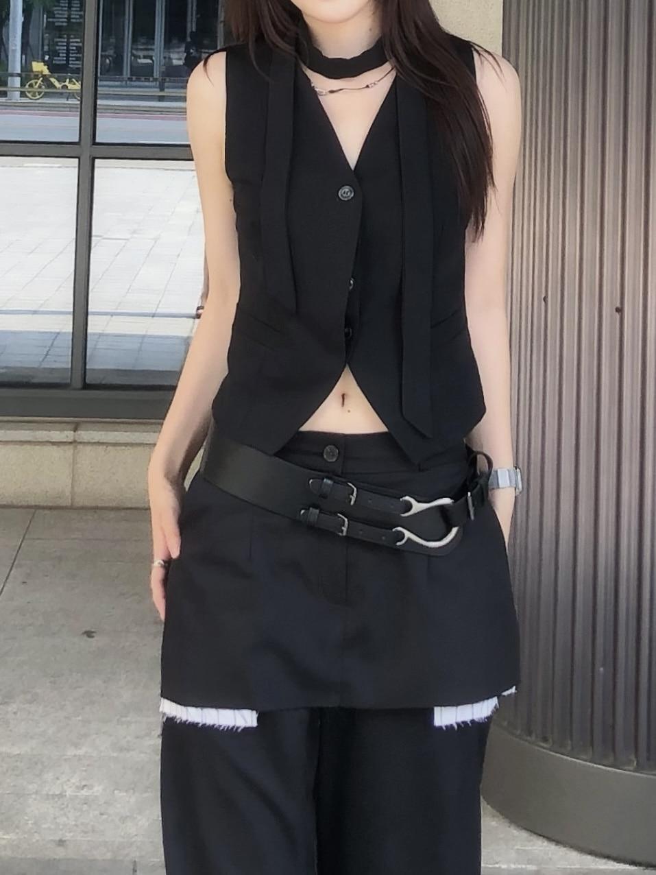 Mono Layer Vest Top(scaf set, 2 color)