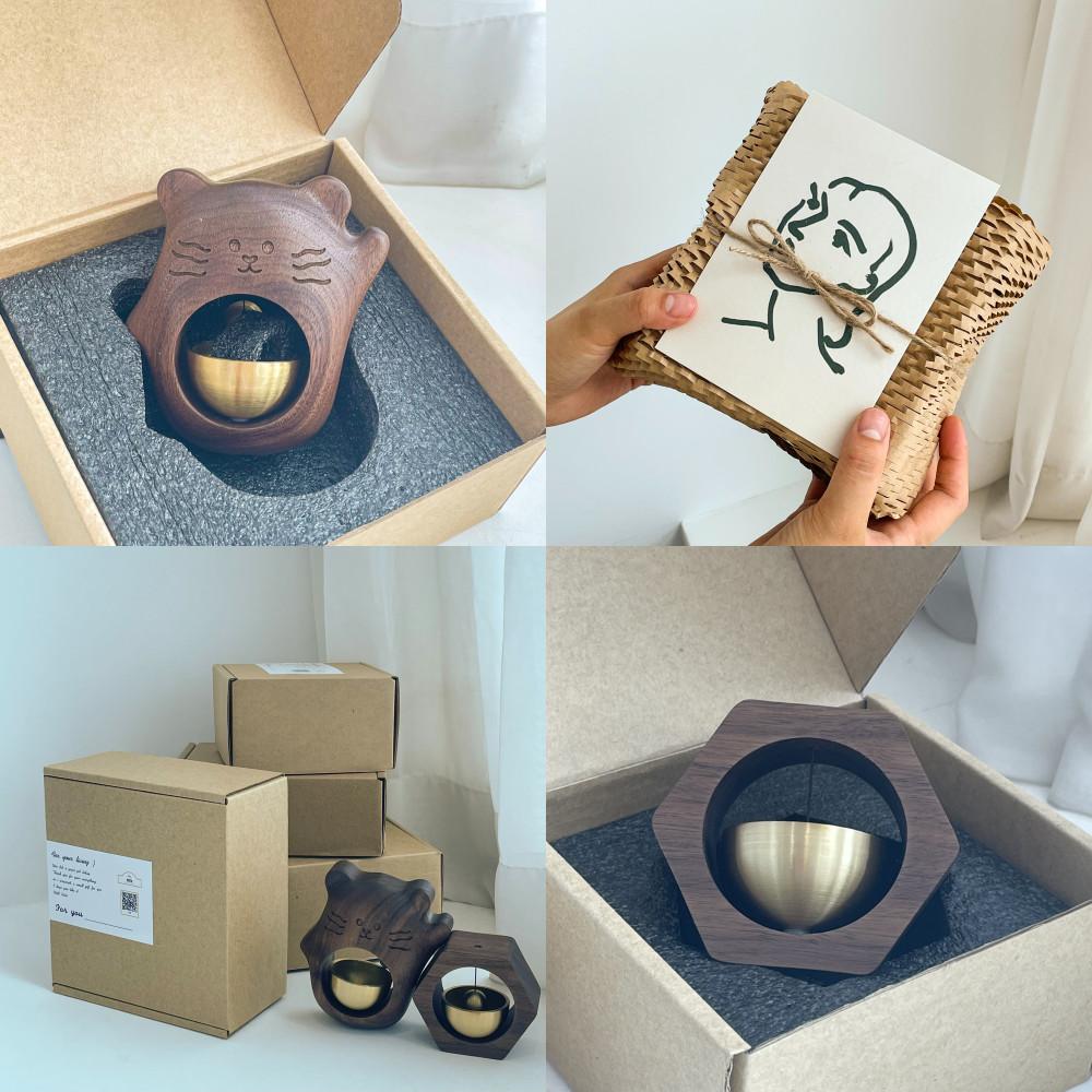 원목 현관 문종 풍경 자석 미니 도어벨 작은 풍수현관종 오로벨 후우링 장식 개업선물