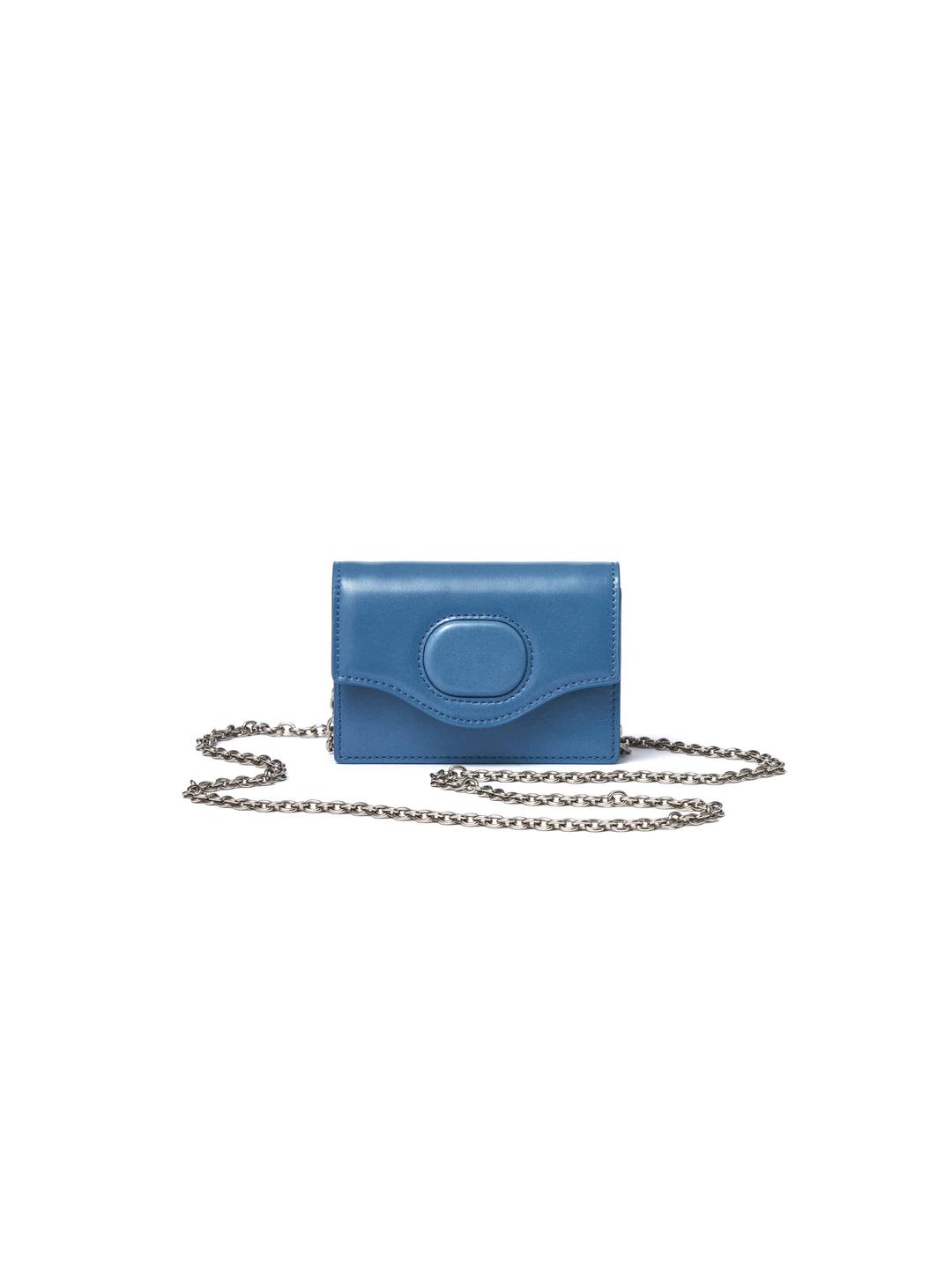 EGGSHELL PETITE CHAIN BAG_ DUSTY BLUE