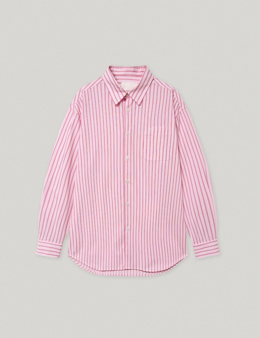 Stripe Multi Pattern Shirts_Pink