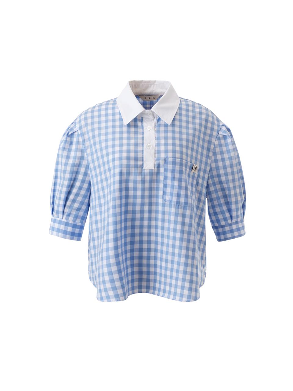 행복한 체크 블라우스 (2COL)