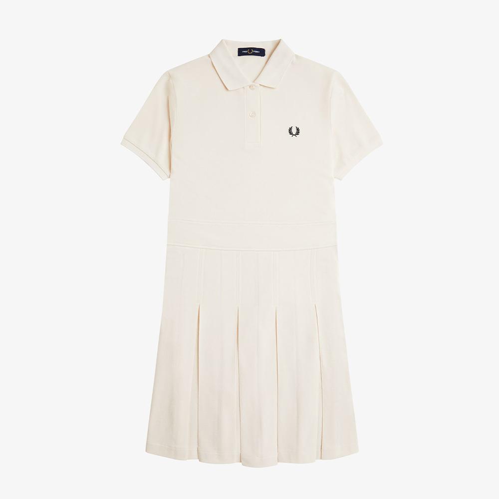 [Womens] 플리츠 테니스 드레스 - 실키피치 | 프레드페리