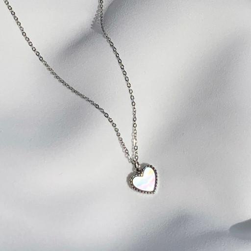 4200개 판매 돌파💗All써지컬 하트 자개 목걸이