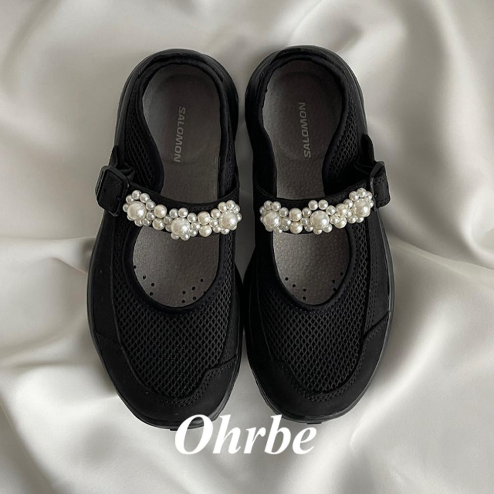 [오브 Ohrbe] 메리제인 진주 플라워 스트랩