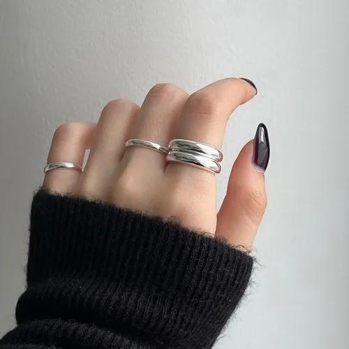 [1+1] 실버 3mm 4mm 은 가락지 엥게이지 반지 D day 디데이