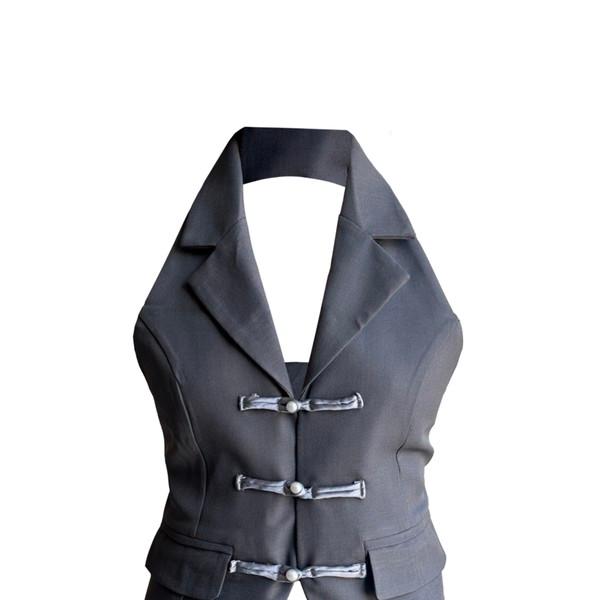 Pearl Button Halterneck - CK
