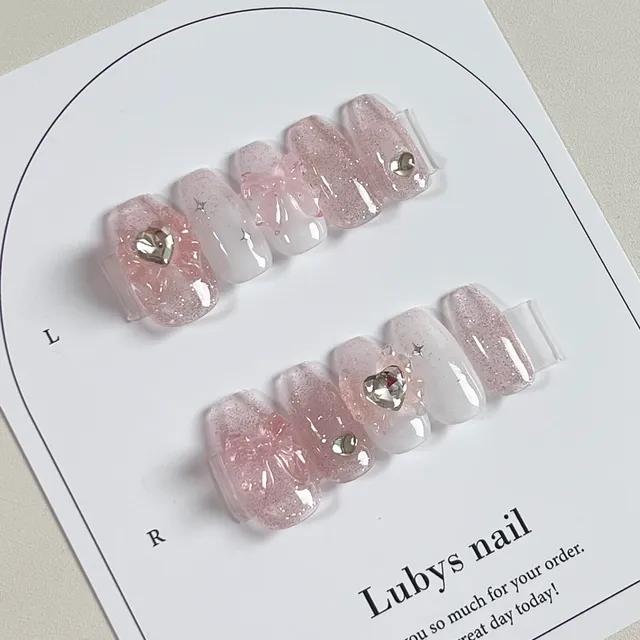 [루비스네일] 핑크 트윙클 네일팁