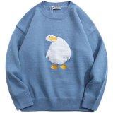 엘프릭에덴 귀여운 갸우뚱 오리 니트 스웨터