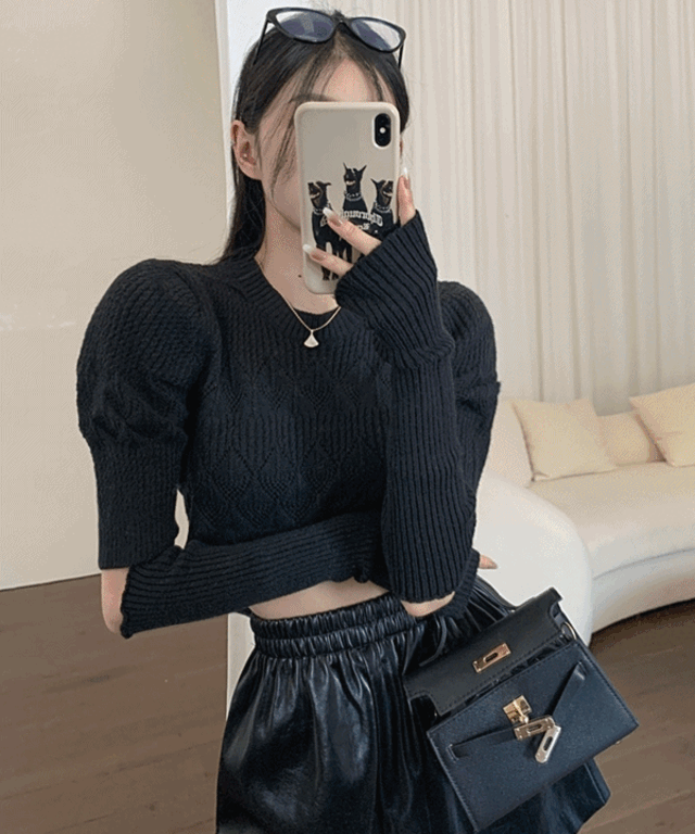 벌룬 다이아 반팔니트 워머세트