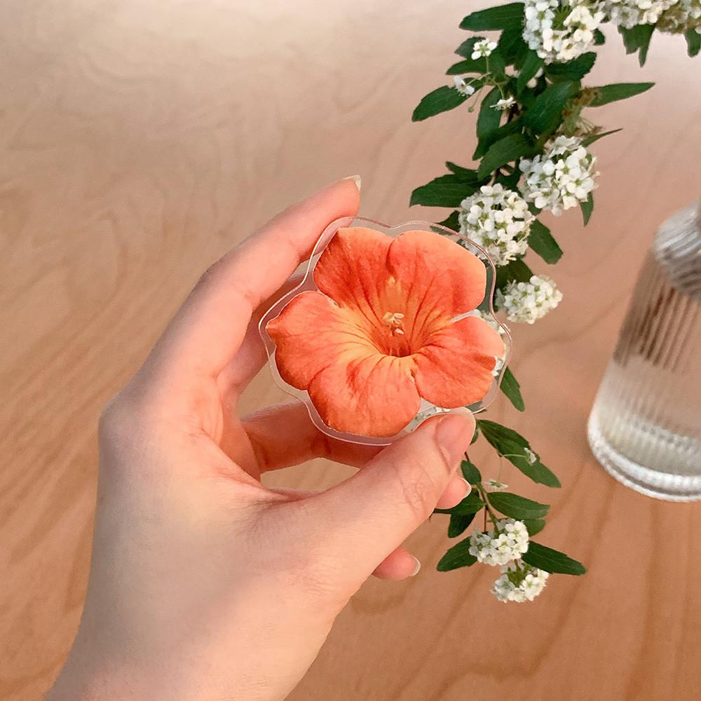 능소화 꽃 그립톡 스마트톡 핸드폰 아이폰 거치대