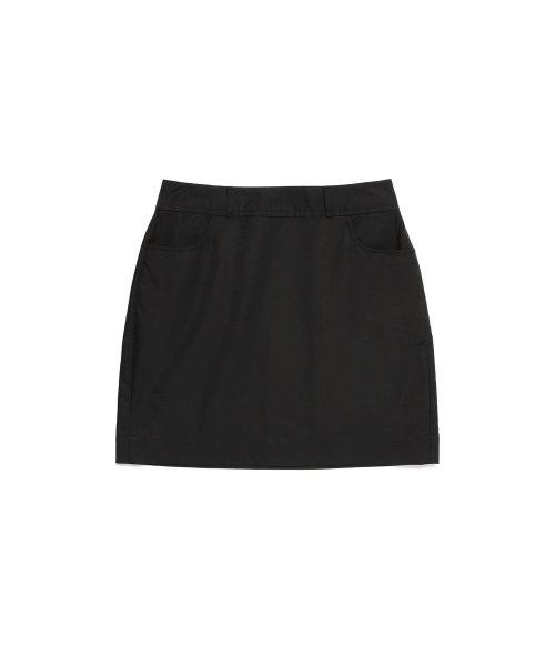 베이직 H라인 미니 스커트 (블랙)