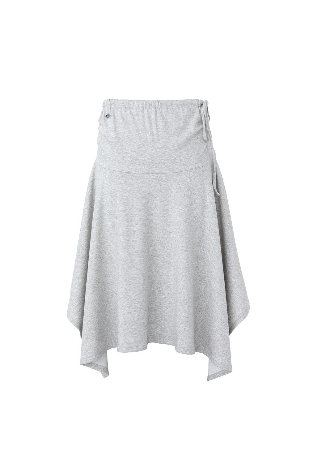 아시메트릭 쇼츠 스커트 그레이
