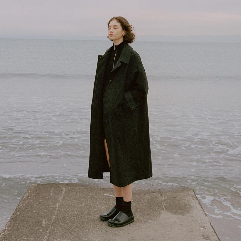 Cotton Balmaacan Coat - Vintage Black