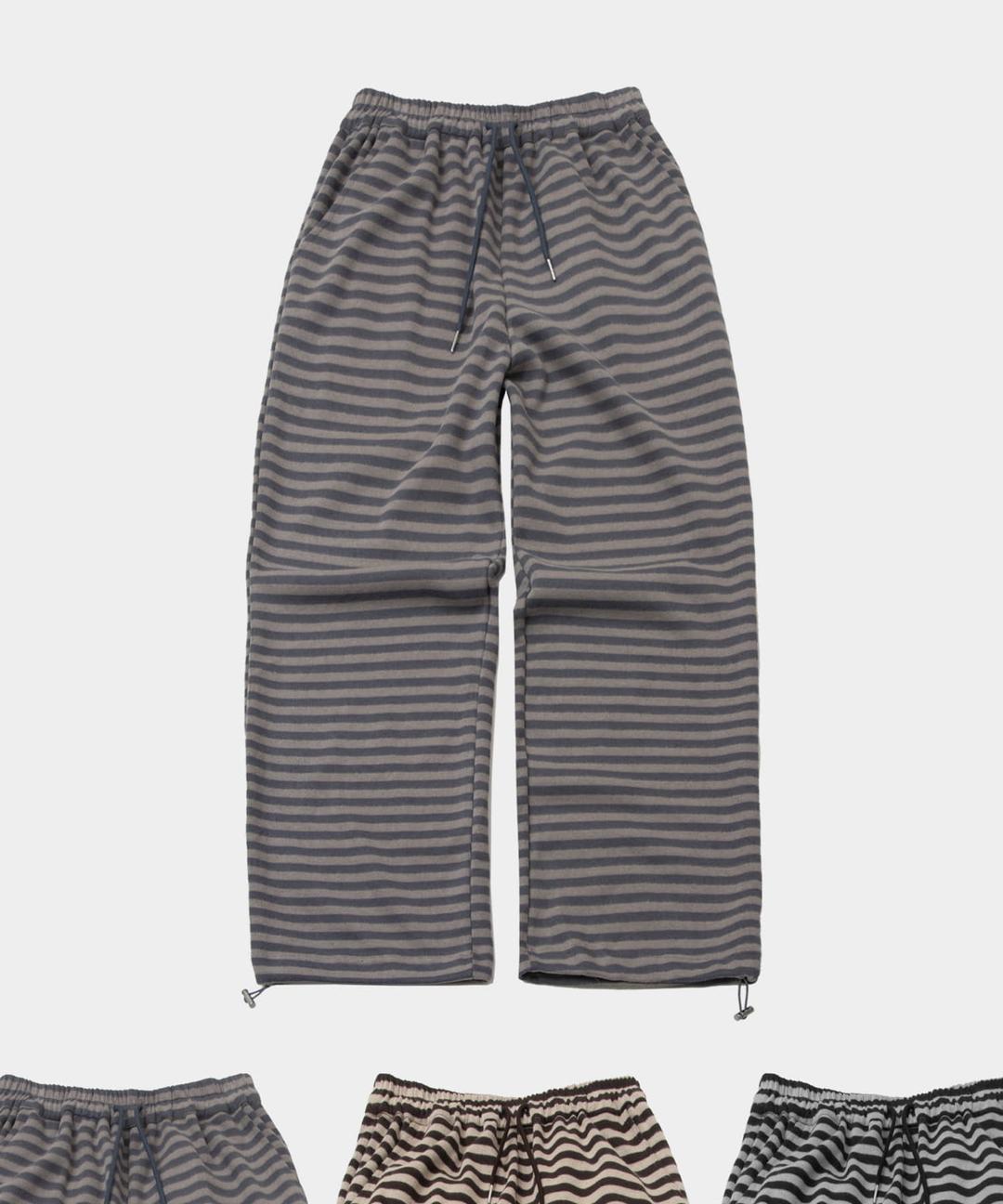 스트라이프 소프트 와이드 투웨이 스트링 스웻 밴딩 트레이닝 팬츠_3COLOR