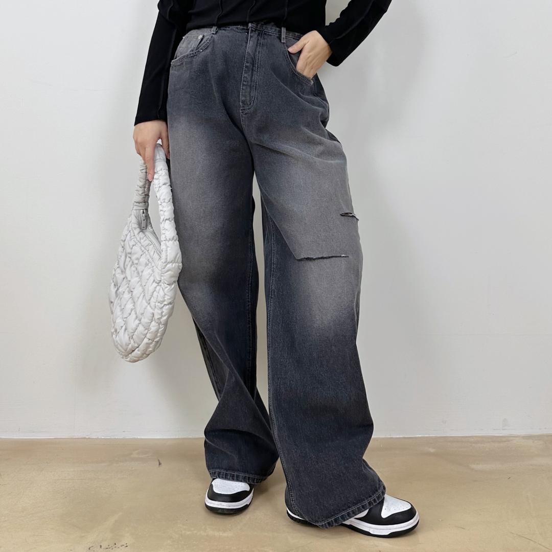 럽힙 트임 흑청팬츠 [빅사이즈 S~3XL]