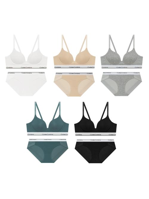 모달 볼륨일체형 노와이어 팬티 세트
