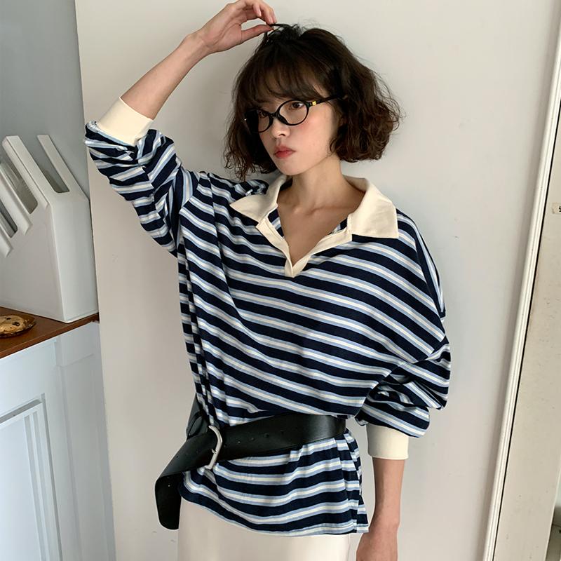 프롬비기닝 스포티 럭비 카라 티셔츠 (4color) (살안타템 여름 럭비티 기본티 긴팔 긴팔티 긴팔티셔츠 레이어드티 티셔츠 스트라이프티)