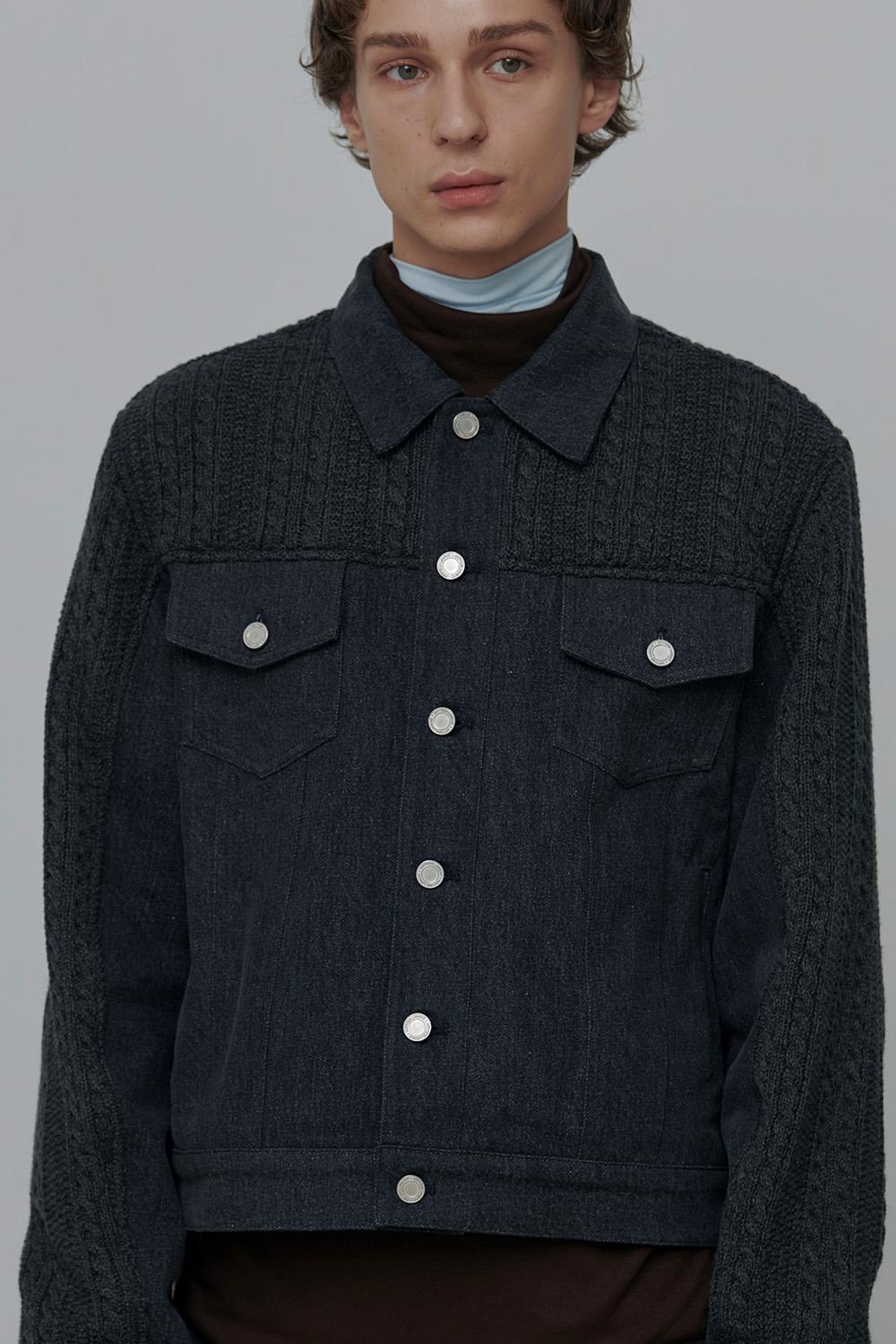 ZINNIA MIX JACKET-CHARCOAL(RENEWAL)