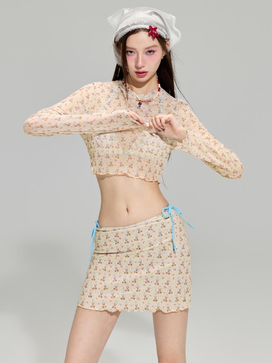 DAISY BEAR MESH SWIM SET