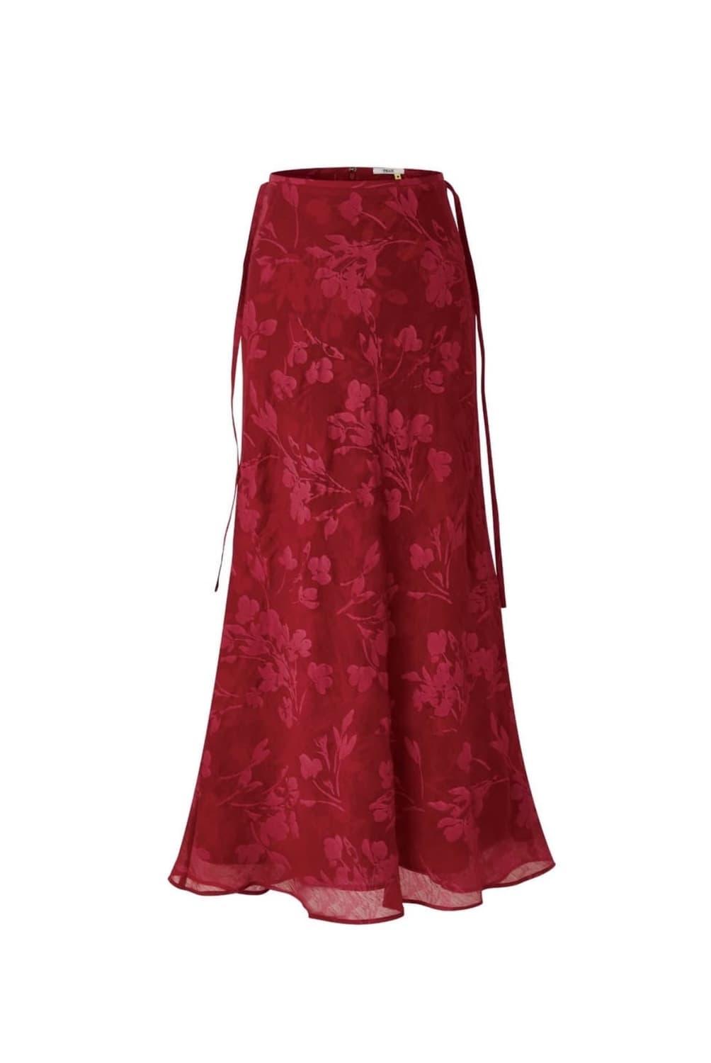 Floral Bias Sheer Long Skirt | 후루츠패밀리