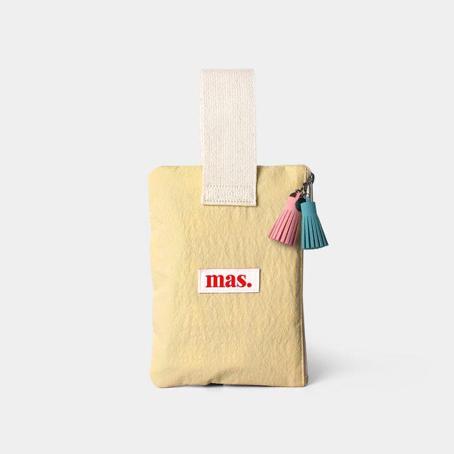 Strap pouch _ Solid light yellow