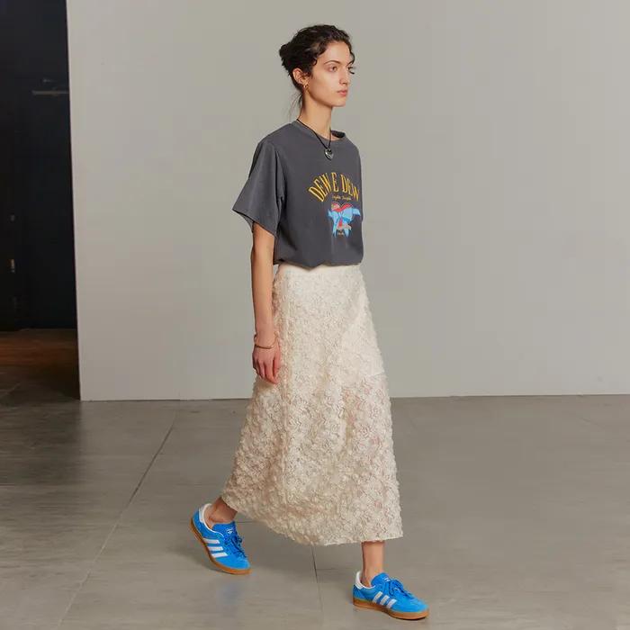 [28차 리오더] 로즈 레이스 스커트_아이보리