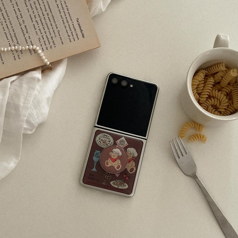 vintage restaurant pattern 디자인 [제트플립 실버 범퍼케이스]