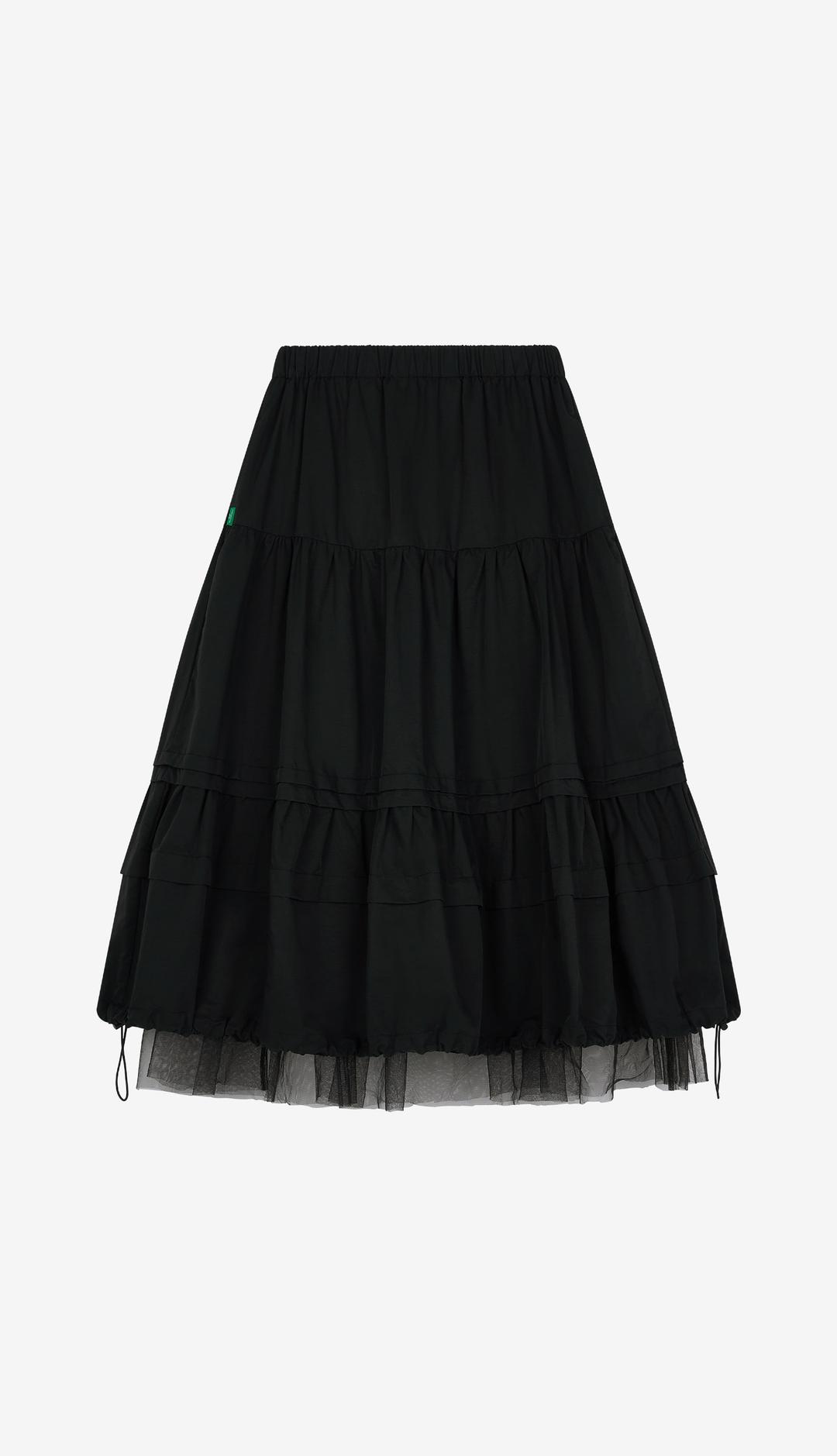 287. Shirring Mesh SK _ Black