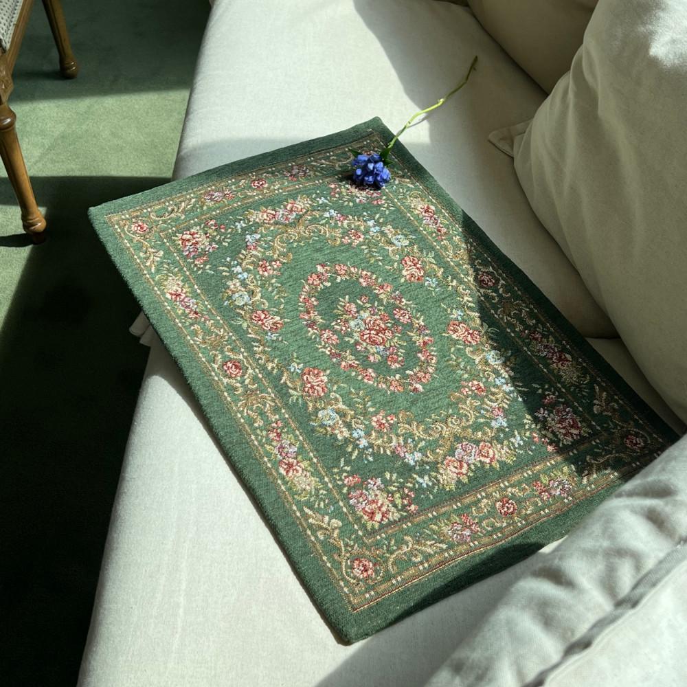 무성화 브리튼 로맨틱 자카드 빈티지 발매트