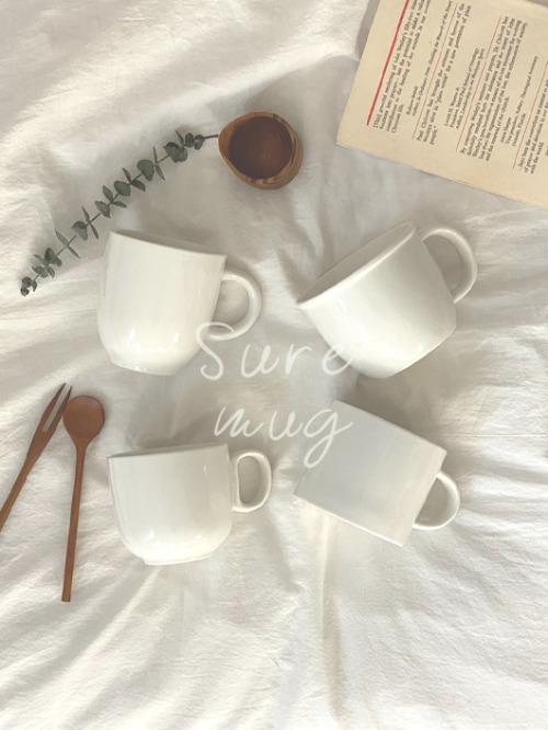 홈카페 화이트 슈어 머그 4type