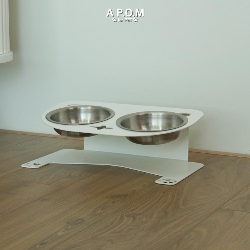 어폼포펫 모던 캣 테이블 2구식기 스테인리스 강아지밥그릇 고양이밥그릇 국내제조 국산