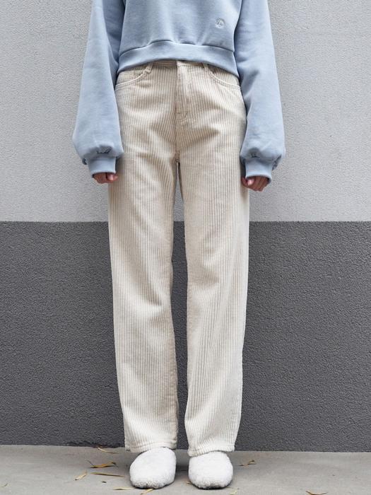 빈티지 코듀로이 코튼 팬츠 - 크림
