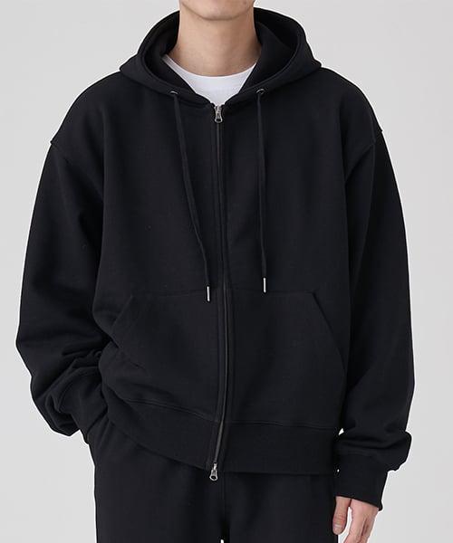 2WAY 스웻 후드 집업 (BLACK)