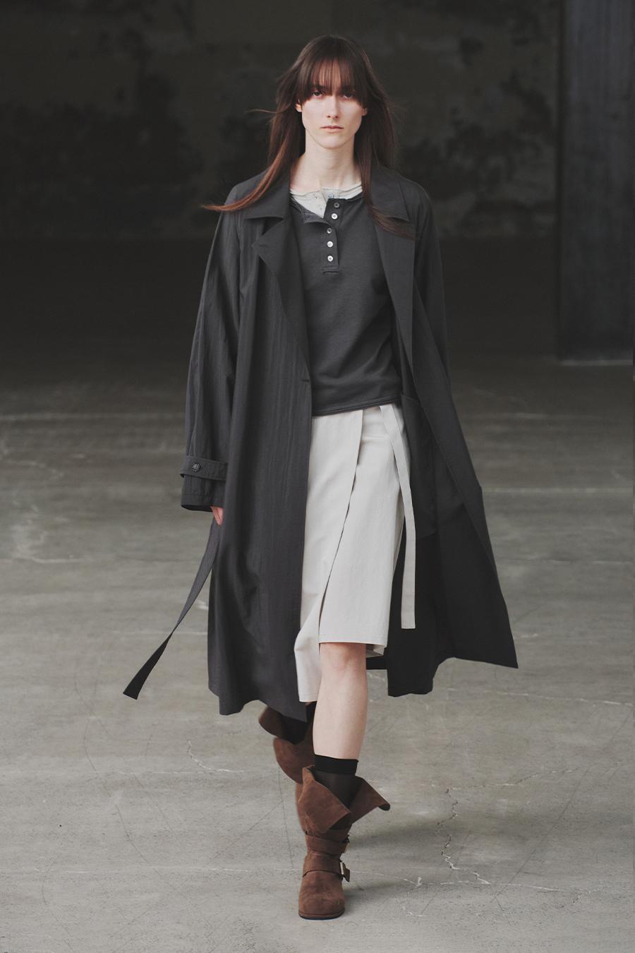 쉬어 나일론 트렌치 DARK GREY