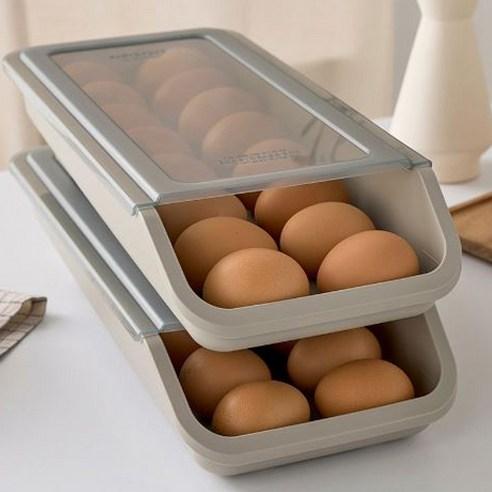 이지앤프리 국산 이지 에그슬라이딩 계란트레이 14~16구 2p - 정리수납함/트레이 | 쿠팡