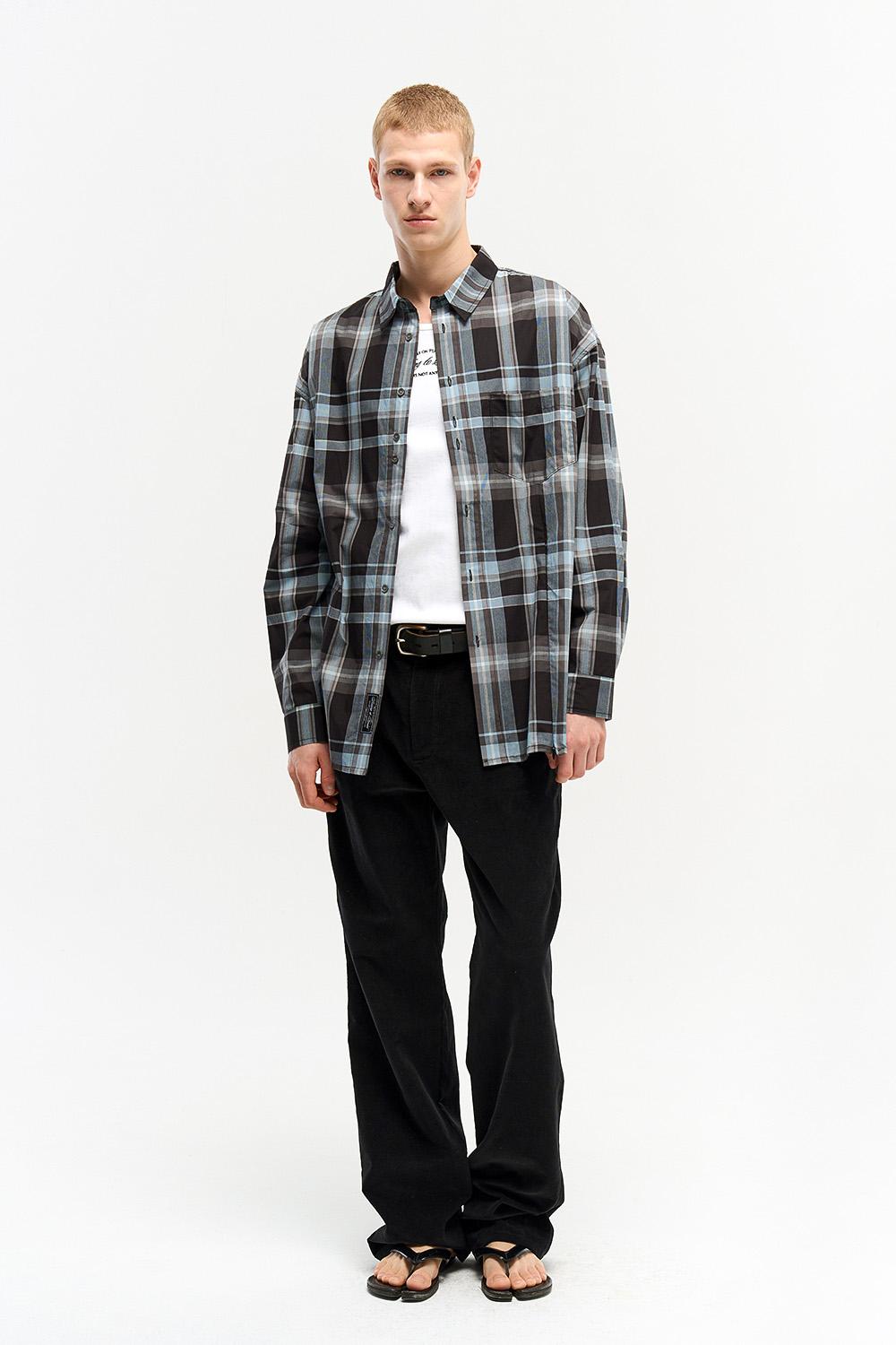 [RESTOCK] COSMOS CHECK SHIRT - SKY BLUE