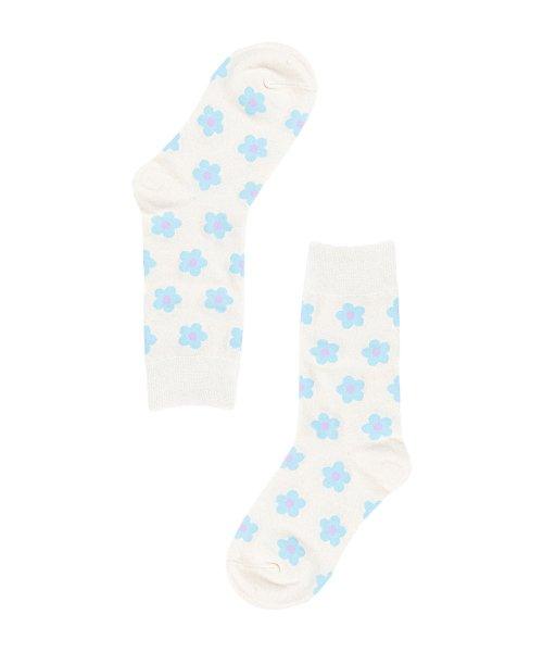 패턴드플라워_아이보리&블루