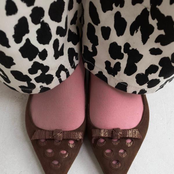Marc Jacobs Suede Bow & Cutout Accents Flats
