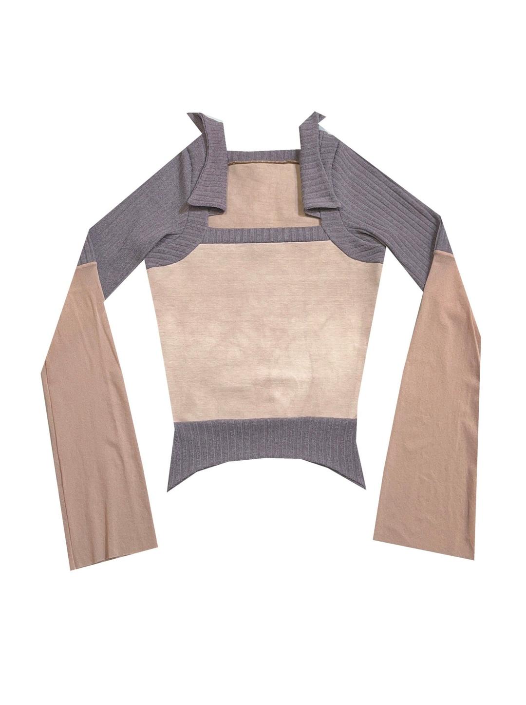 M4 Square Knit Top Tan - XS