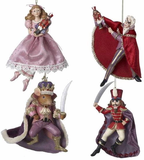 Christmas Ornaments Nutcracker Suite Characters  Set of Four