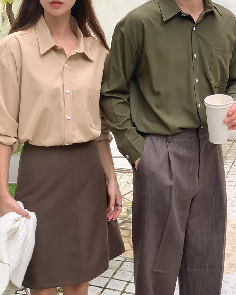 [남여공용] 데일리 링클프리 베이스 핏 셔츠