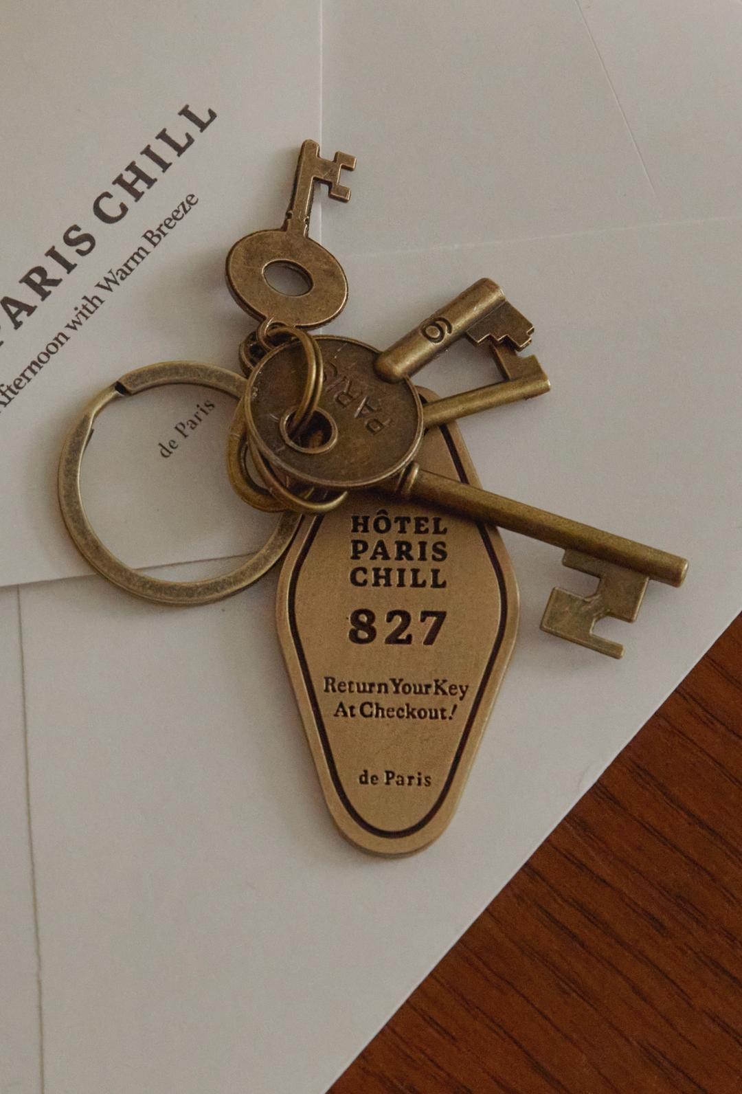827 Hotel Room Keychain