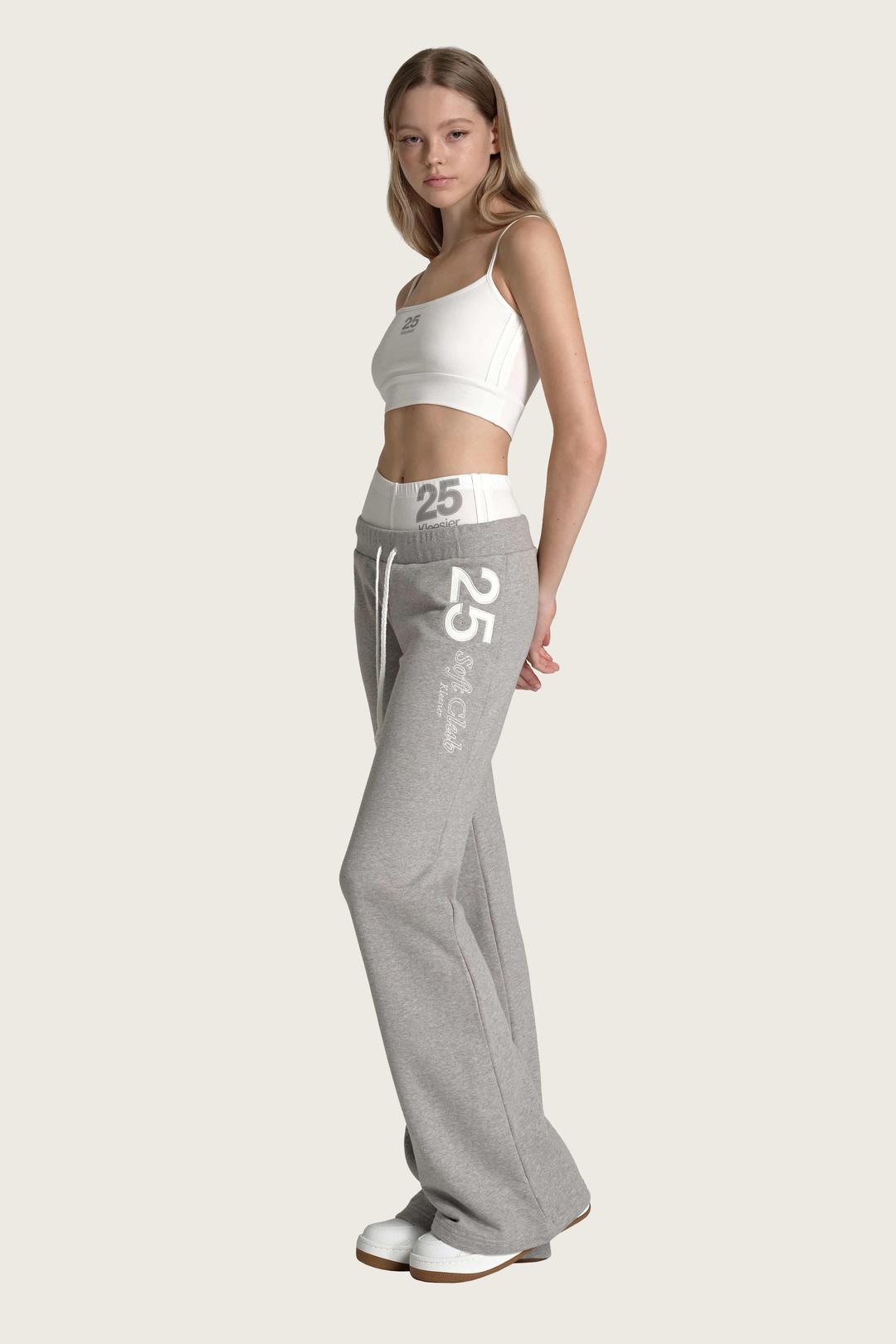 25 Soft club straight pants, Gray