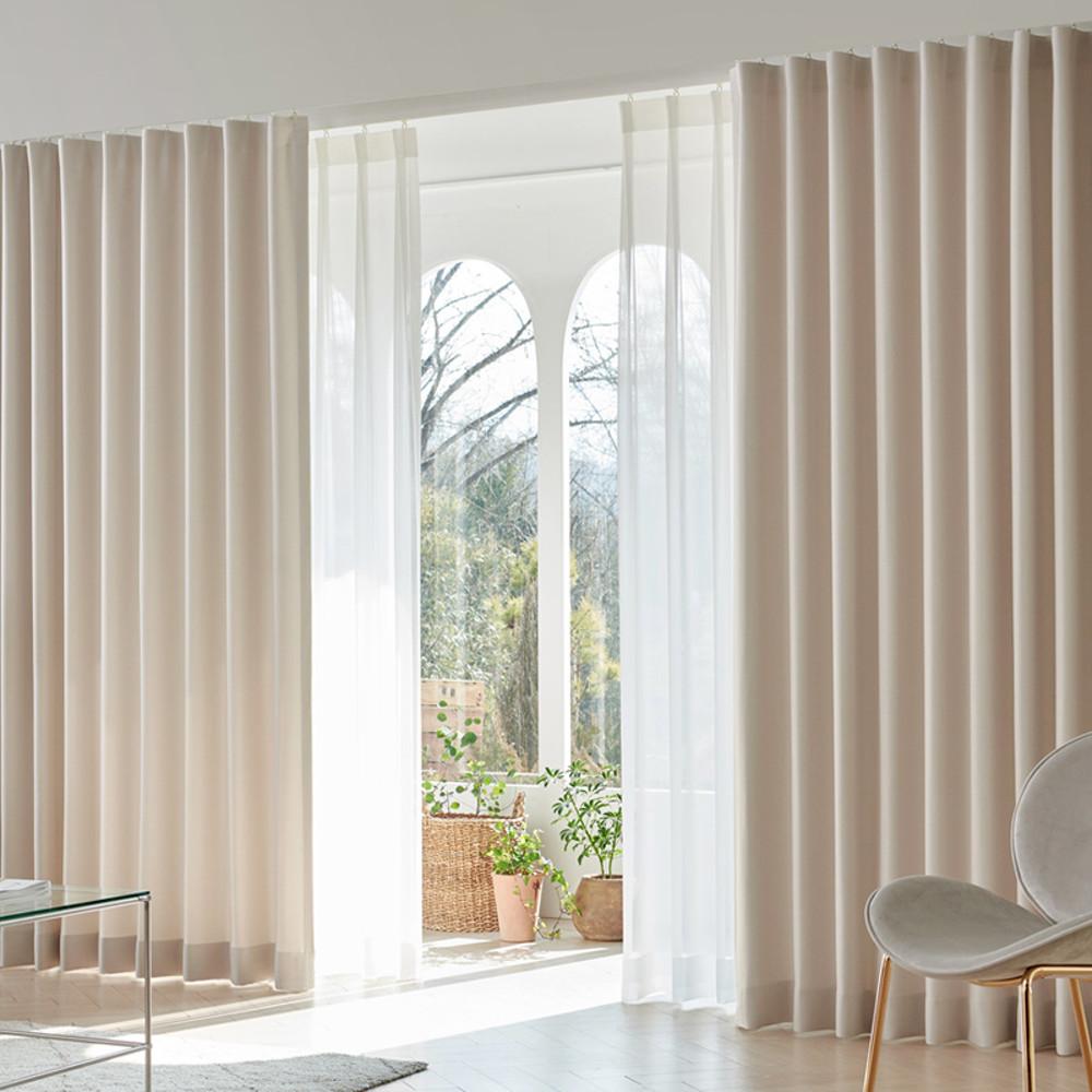 굿웨이브 완벽 형상기억 사생활보호 거실 암막커튼 핀형 6colors 안방 커텐