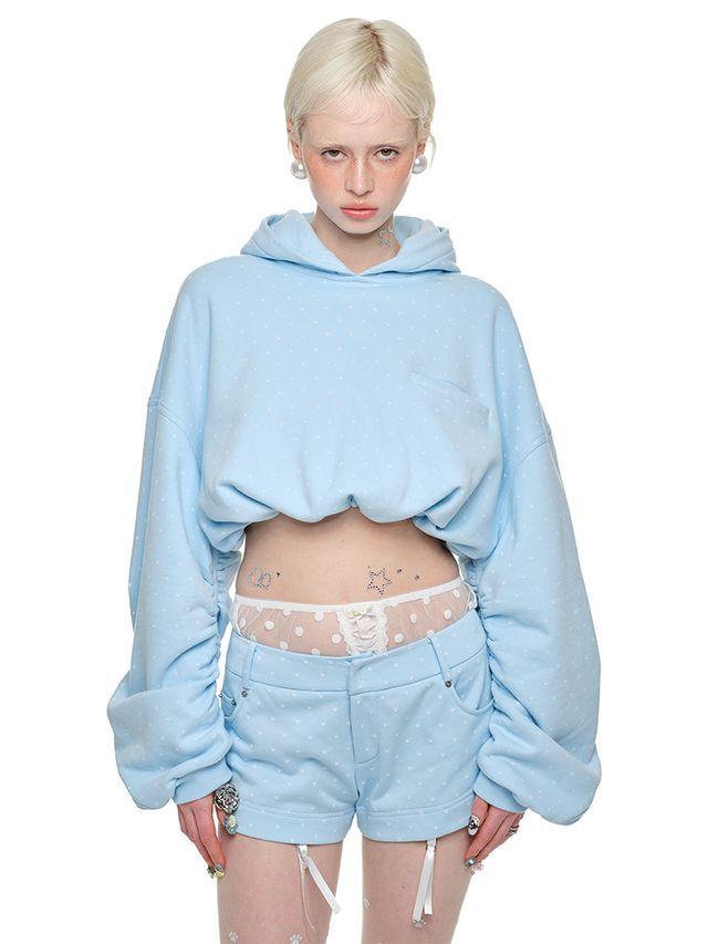 1JINN STUDIO Cat Ears Cropped Hoodie