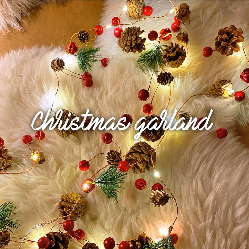 크리스마스 트리 오너먼트 장식 포토존 전구 홈파티 벽트리 파티 용품 데코 갈란드 가랜드